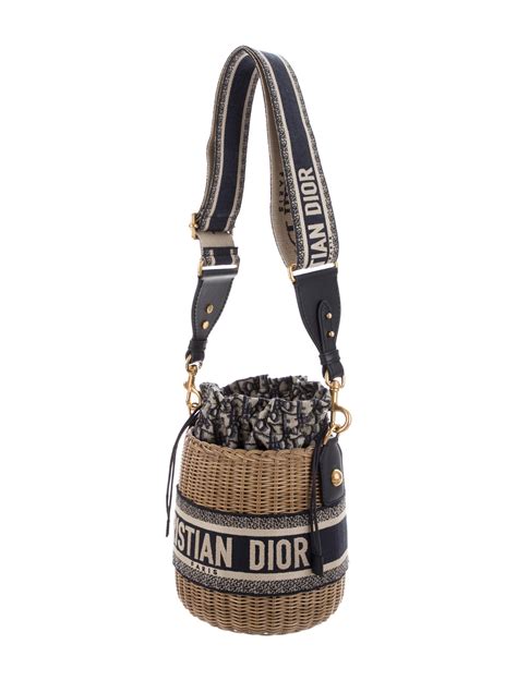 christian dior wicker bag